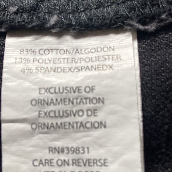 Wit & Wisdom NWOT ankle skinny, hi- rise, raw hem black denim jeans 10 - Picture 8 of 11